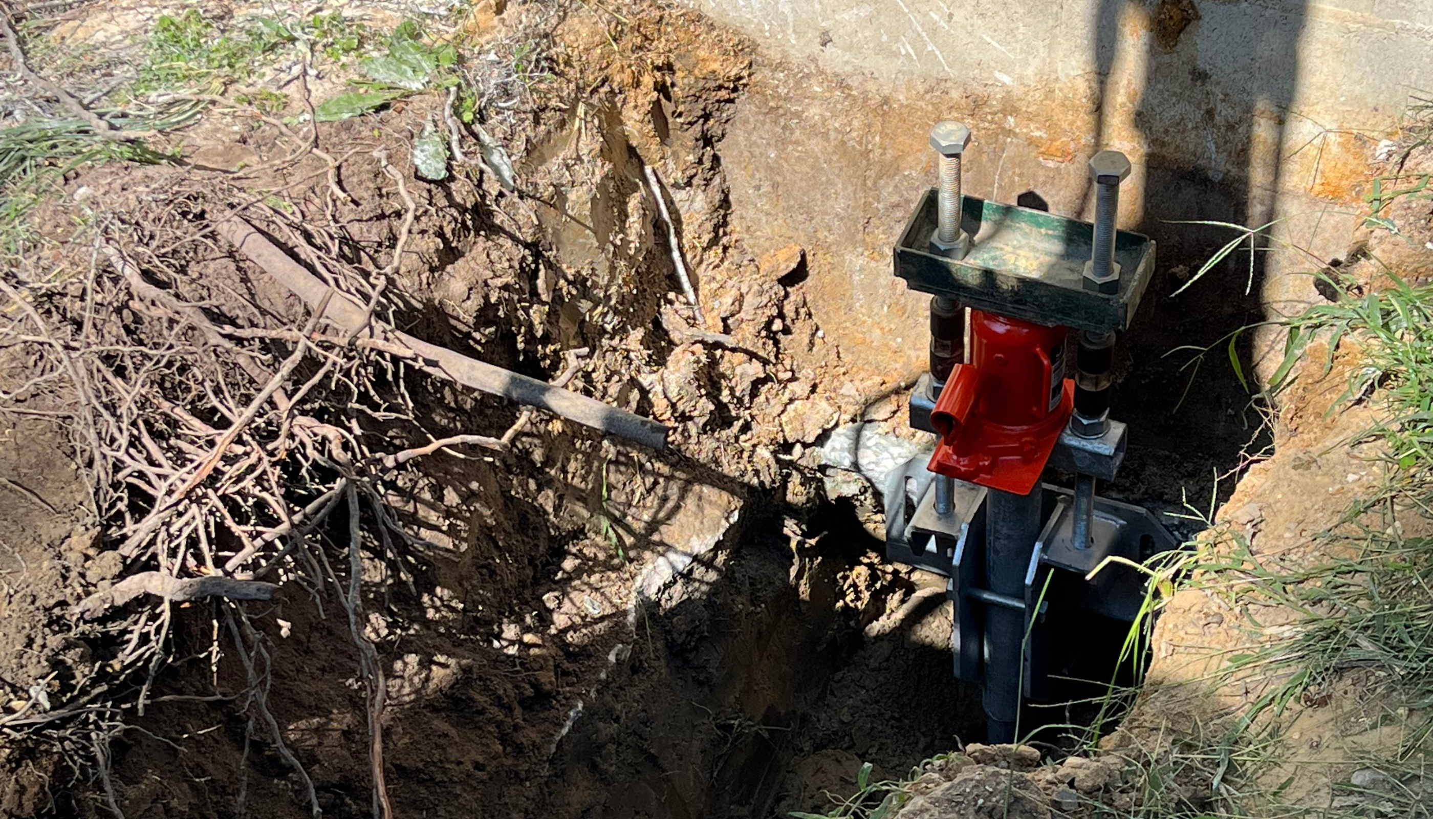 helical pier installed by THP team