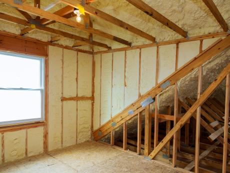 properly insulated walls inside of a house